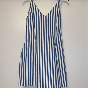 Striped white and blue dress